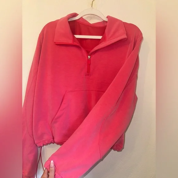 Lululemon Brushed Softstreme Half Zip Lip Gloss Pink - Picture 6 of 9